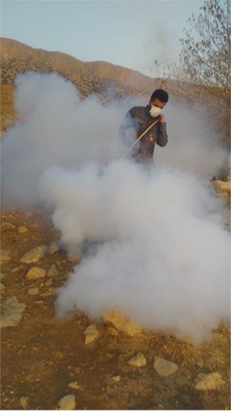 عملیات مه پاشی علیه پشه خاکی ناقل سالک روستاهای قلعه بهادری قدیم و قلعه بهادری جدی