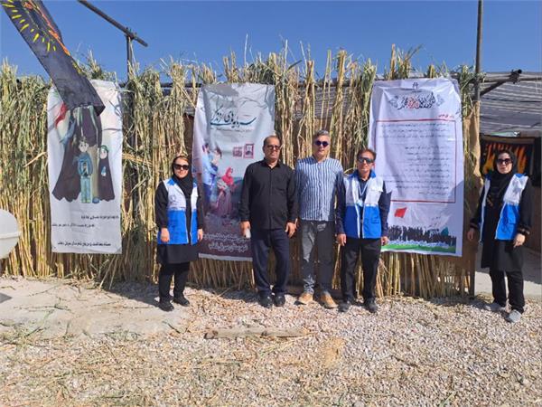 بازدید و استقرار تیم سلامت شبکه بهداشت و درمان شهرستان سرپل ذهاب از موکب الحسین بخش قلعه شاهین