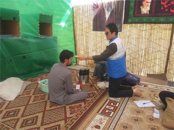 خدمات واحد مبارزه با بیماریها در موکب های شهرستان سرپل ذهاب