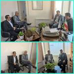 دیدار دکتر ایازی سرپرست شبکه بهداشت و درمان با آقای کرمی رئیس اداره بیمه سلامت شهرستان سرپل ذهاب