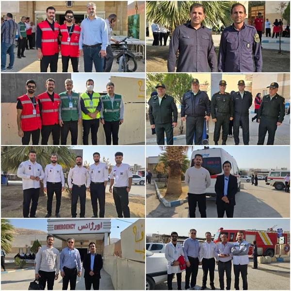 مانور زلزله توسط واحد مدیریت خطر و بلایا مرکز بهداشت شهرستان سرپل ذهاب